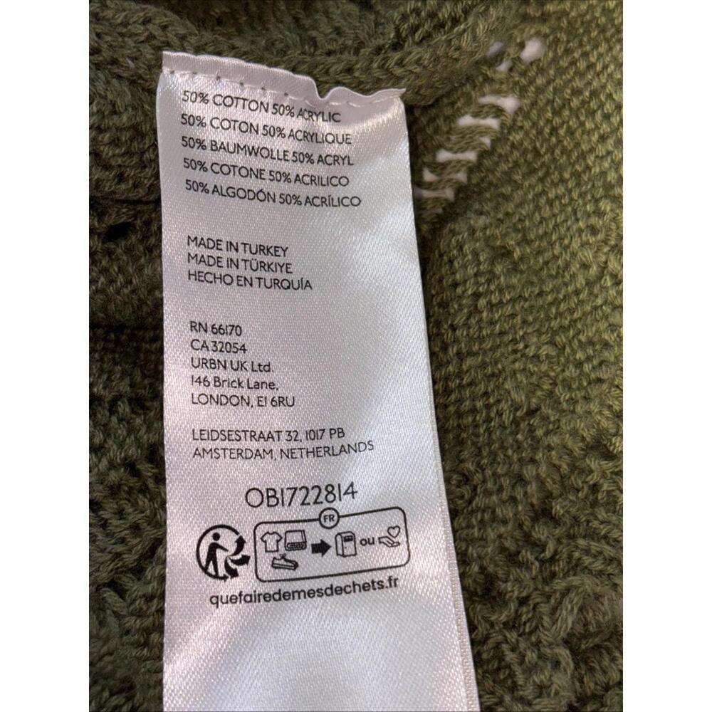 Anthropologie Pointelle Sweater Shirt Green Size XXSmall $88 Whimsical NWOT - Picture 10 of 11